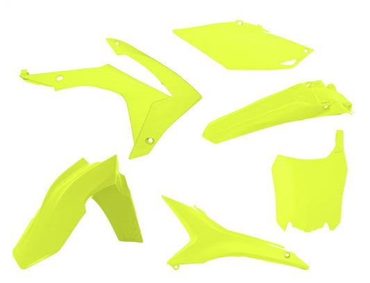 PLASTIC KIT/6 13-16 CRF250 450, RTECH R-KITCRF-GF0-517, NEON YELLOW