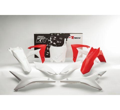 PLASTIC KIT/6 13-16 CRF250 450, RED/WHITE RTECH CRF450, R-KITCRF-OEM-517