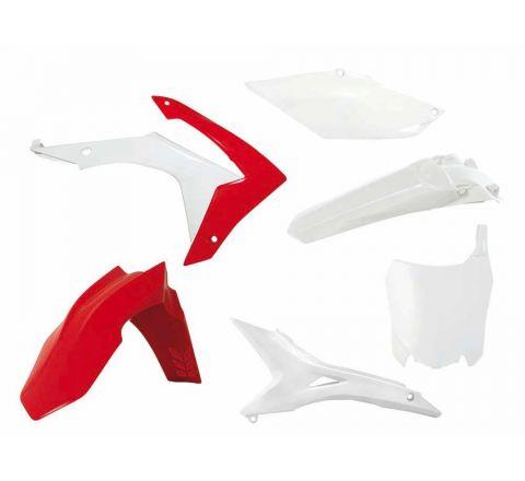 PLASTIC KIT/6 13-16 CRF250 450, USA STYLE RED/WHITE VENT FRONT, R-KITCRF-OEM-518