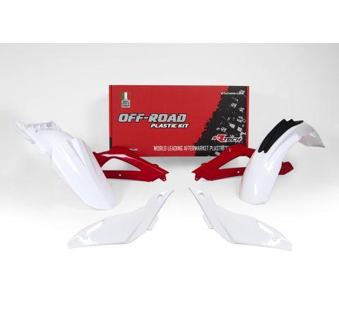 PLASTIC KIT/4 HUSQVARNA 08-10, RTECH R-KITHSQ-OEM-402, WHITE RED