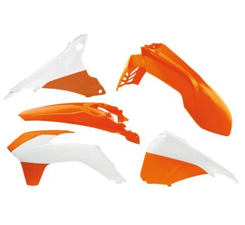 KTM EXC / EXC-F Plastic Kit / Body Set – Orange & White – 2014–2016