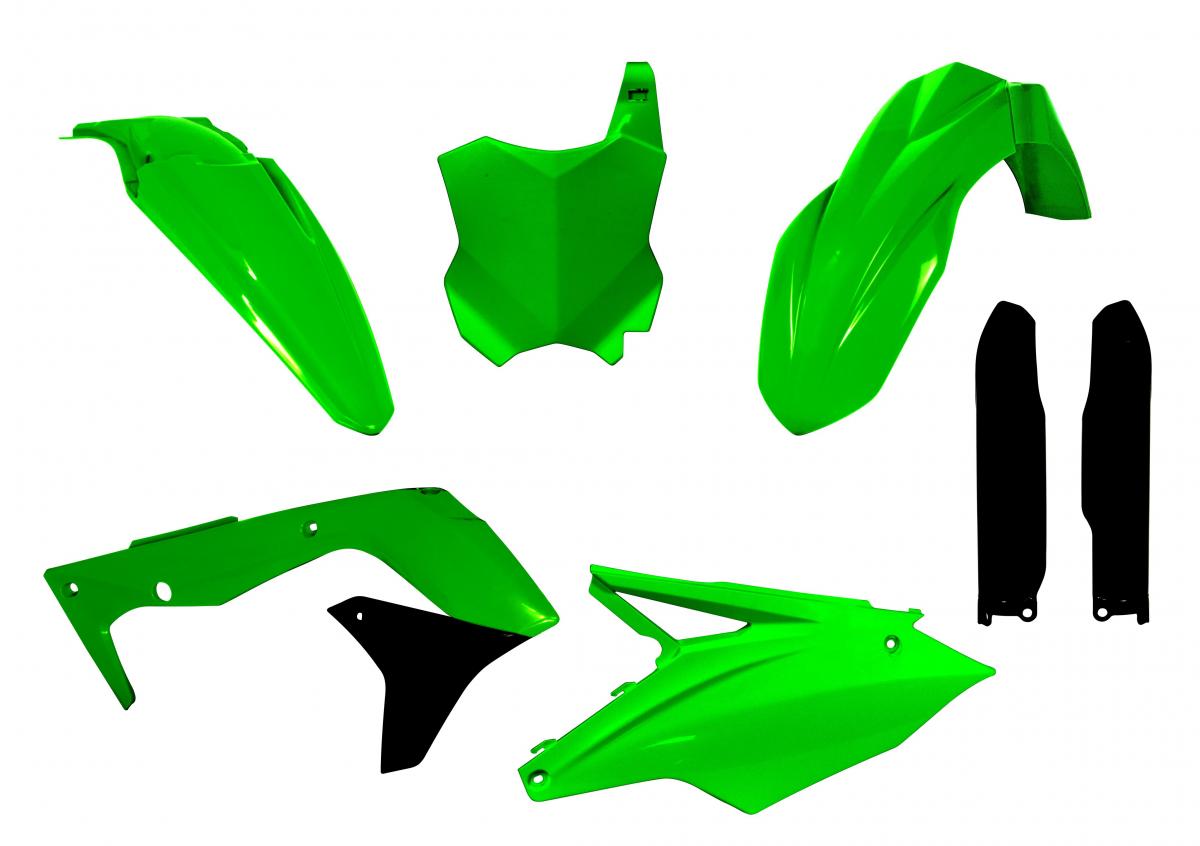 Kawasaki KXF KX-F 450 Plastic Kit / Body Set – Green – 2016–2018