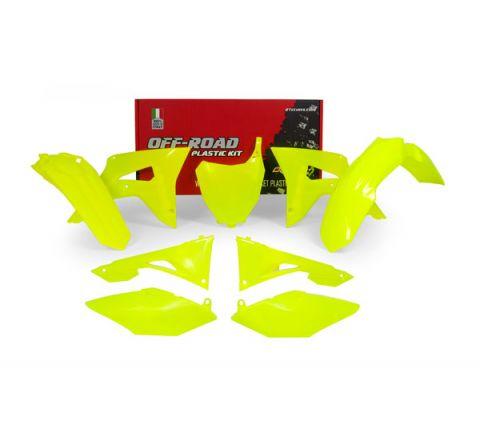 PLASTIC KIT 6 NY CRF450R 17-18, CRF250R 18, RTECH R-KITCRF-GF0-599, NEON YELLOW