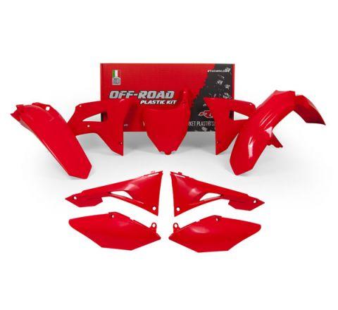 PLASTIC KIT 6PCS RD CRF450R 17-18, CRF250R 18, RTECH KIT R-KITCRF-RS0-599, RED