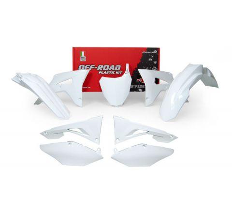 PLASTIC KIT 6PCS WE CRF450R 17-18, CRF250R 18, RTECH R-KITCRF-BN0-599, WHITE