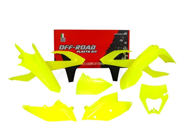 KTM EXC-F / EXC Plastic Kit / Body Set – Neon Yellow – 2017–2019