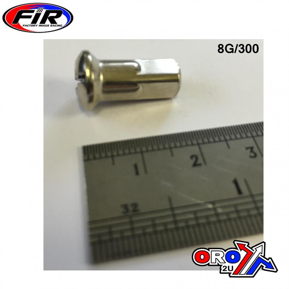 SPOKE NIPPLES 8G/300 SILVER