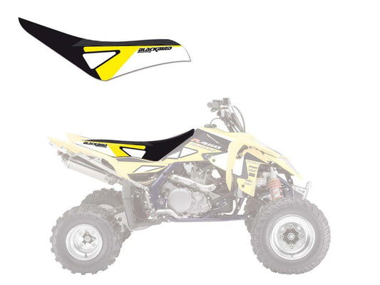 06-09 LTR450 GRAPHIC BLACKBIRD, BLACKBIRD SEAT COVER