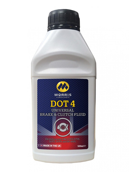 BRAKE CLUTCH FLUID DOT 4 500ml, MORRIS BRA500 DOT4,  24