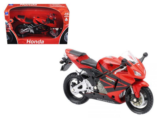 MODEL DIE CAST HONDA HRC CBR 600 R, 2005, RED AND BLACK, SCALE 1:12, NEWRAY 42607 42603