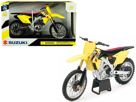 MODEL DIE CAST SUZUKI RM-Z 450 2014, YELLOW, SCALE 1:12, NEWRAY 57643