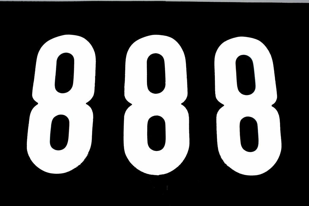 8 THICK WHITE 8" [x3]
