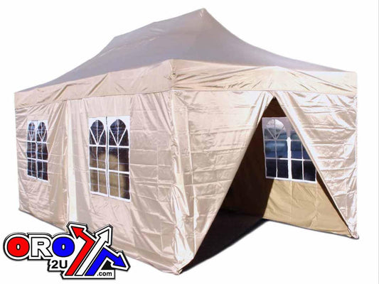 GAZEBO POP UP TENT MARQUEE AWNING, 3x6m Reinforced / Mounting Push, BARNUM8 (54KG Freight)