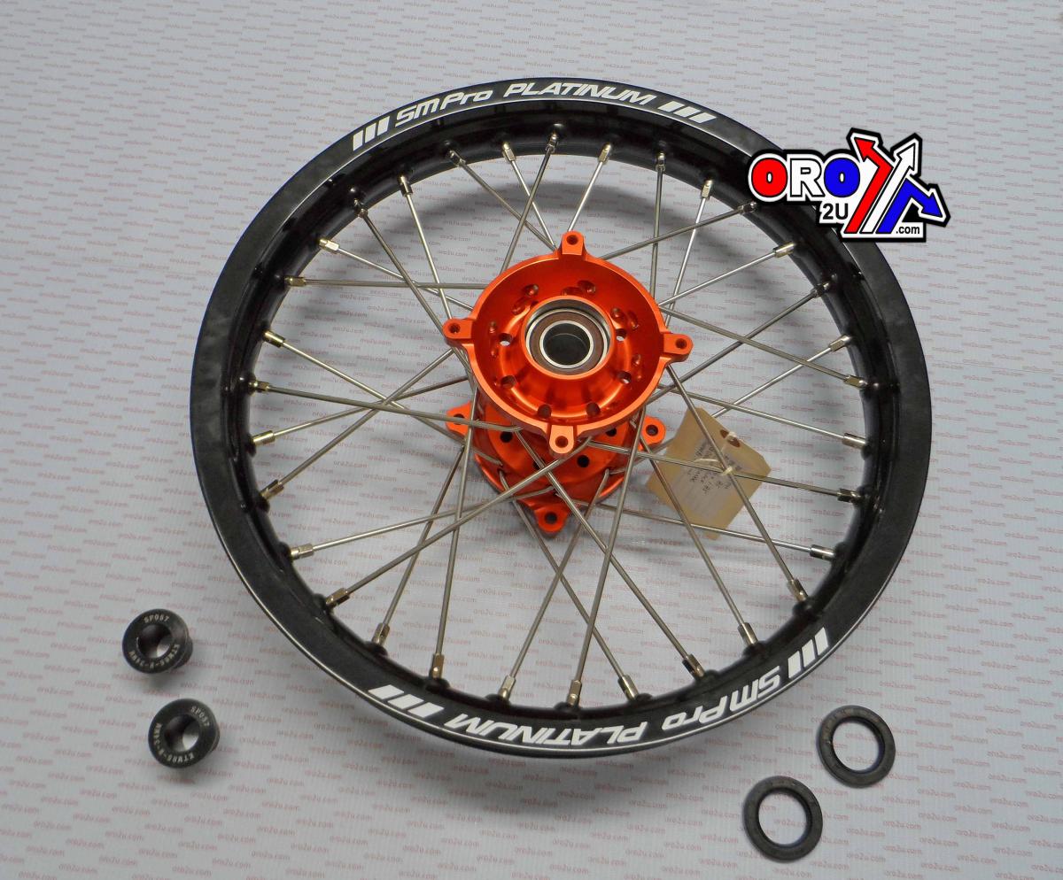 16x1.85 WHEEL KTM 85 BLK/OE, BLACK RIM, ORANGE HUB, RACE SP05706610199