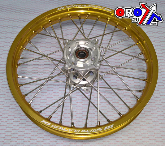 19x2.15 WHEEL RMZ 07-18 RACE, MX-3020 GLOSS GOLD RIM,GLOSS SILVER HUB, SP063.00.81.02.99 GLOSS RIM