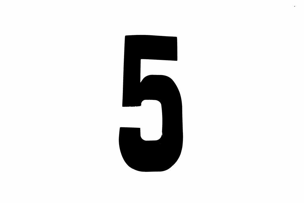 5 BLACK 8"No.20cm. EACH