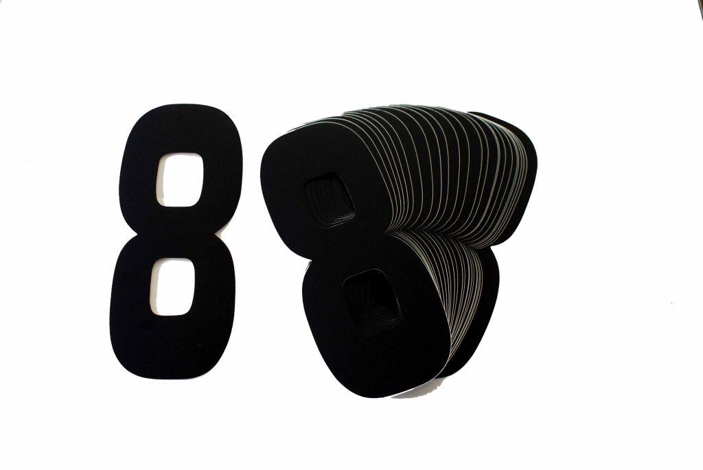 8 BLACK 8"No.20cm. PACK