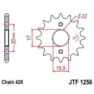 FRONT SPROCKET 14 [JTF1256.14] 420