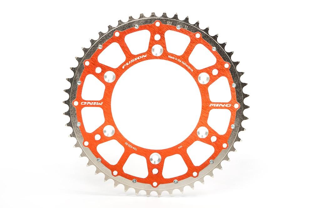 MINO REAR SPROCKET FUSION 2-RING, 23-714-420-46 STEEL/ALLOY ORANGE