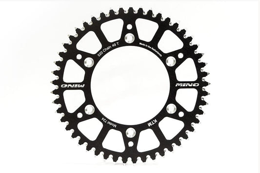MINO REAR SPROCKET ALLOY BLK 4-HOLE, MINO 26-691-420-47 JTR416
