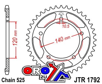 REAR SPROCKET STEEL JTR1792.48