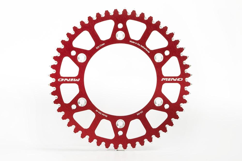 MINO REAR SPROCKET ALLOY RED 210, 25-554-50 RED