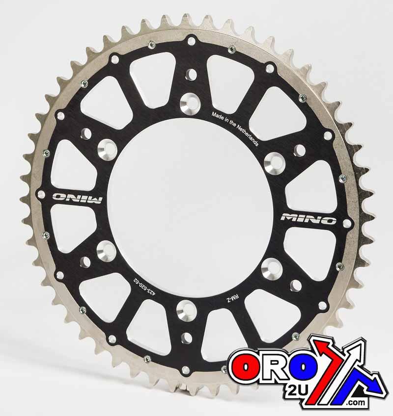 MINO REAR SPROCKET FUSION 2-RING, 23-850-50 STEEL/ALLOY BLACK