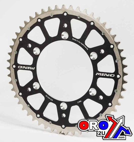 MINO REAR SPROCKET FUSION 2-RING, 23-850-50 STEEL/ALLOY BLACK