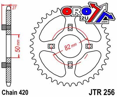 REAR SPROCKET JTR256.35 JT 420 SILVER