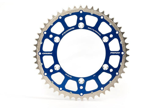 MINO REAR SPROCKET FUSION 2-RING, 23-423-520-48 BLUE STEEL/ALLOY