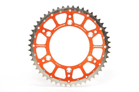 MINO REAR SPROCKET FUSION 2-RING, 23-724-520-49 STEEL/ALLOY ORANGE