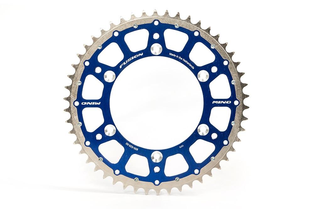 MINO REAR SPROCKET FUSION 2-RING, 23-724-520-51 STEEL/ALLOY BLUE