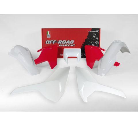 Husqvarna TE FE FX Plastic Kit / Body Set Red and White – 2017–2018