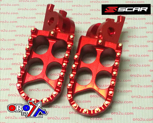 FOOT PEGS SCAR RED CRF/CR, 48 ALUMINIUM BILLET S3215R