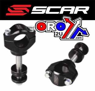 28.6 BAR MOUNTS KAW, CLAMPS HEIGHT 30mm, SCAR RACING P63 BLACK