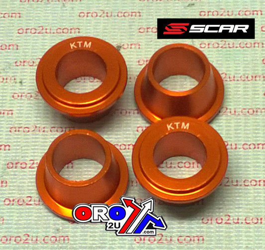 RUBBER KILLERS PK4 KTM ORANGE, SCAR RACING SCKTM