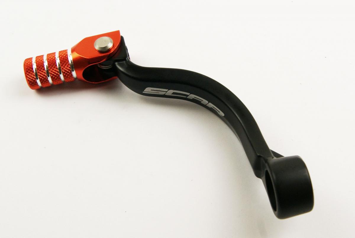 GEAR LEVER SHIFT KTM 125 17-18, BLK/ORA ALUMINIUM FORGED, SCAR RACING GSL512 GSL515