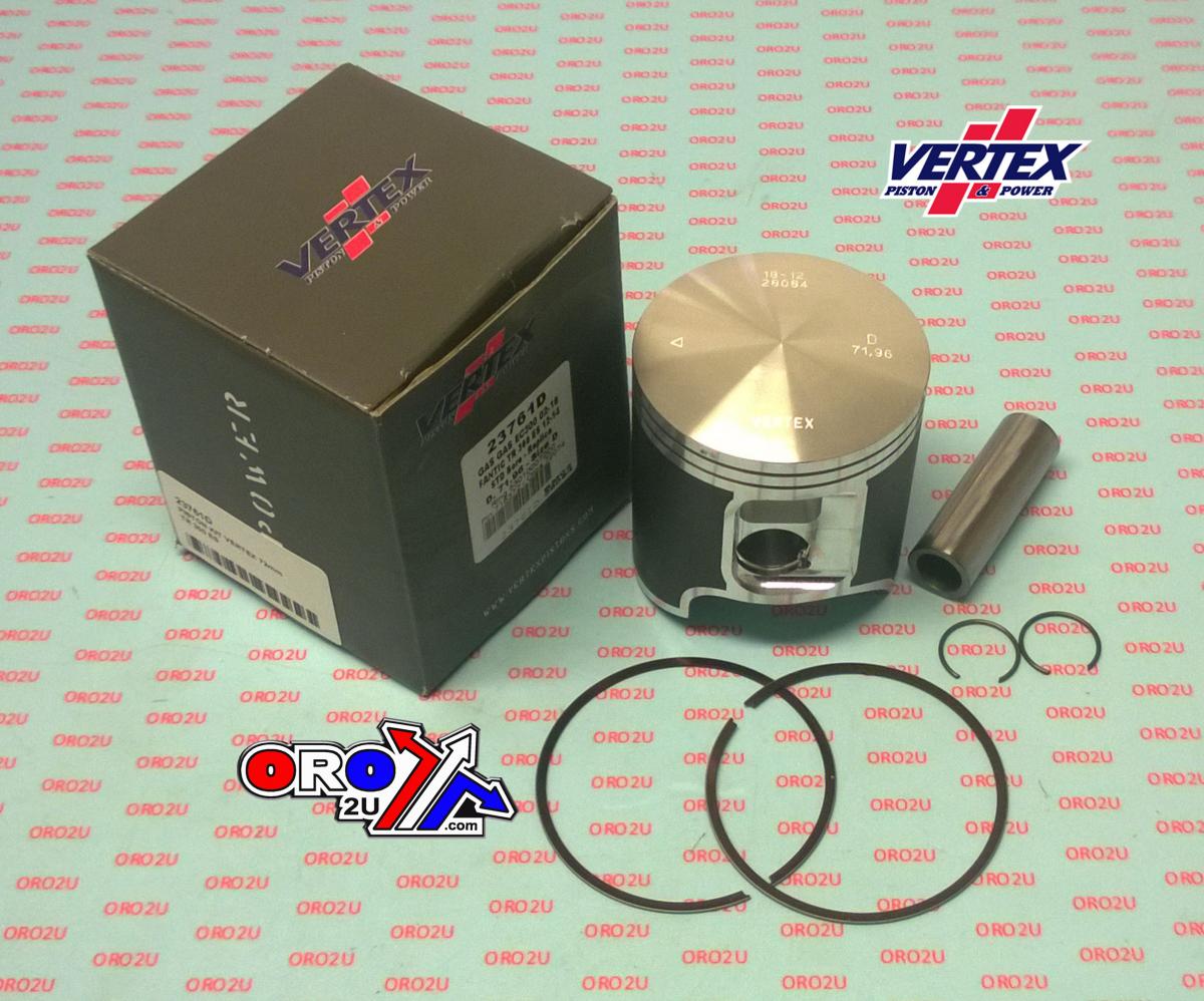 PISTON KIT VERTEX 72.0 C FANTIC TR 300ES 12-14, VERTEX 23761C GAS GAS EC 02-19/RIEJU MR 2021