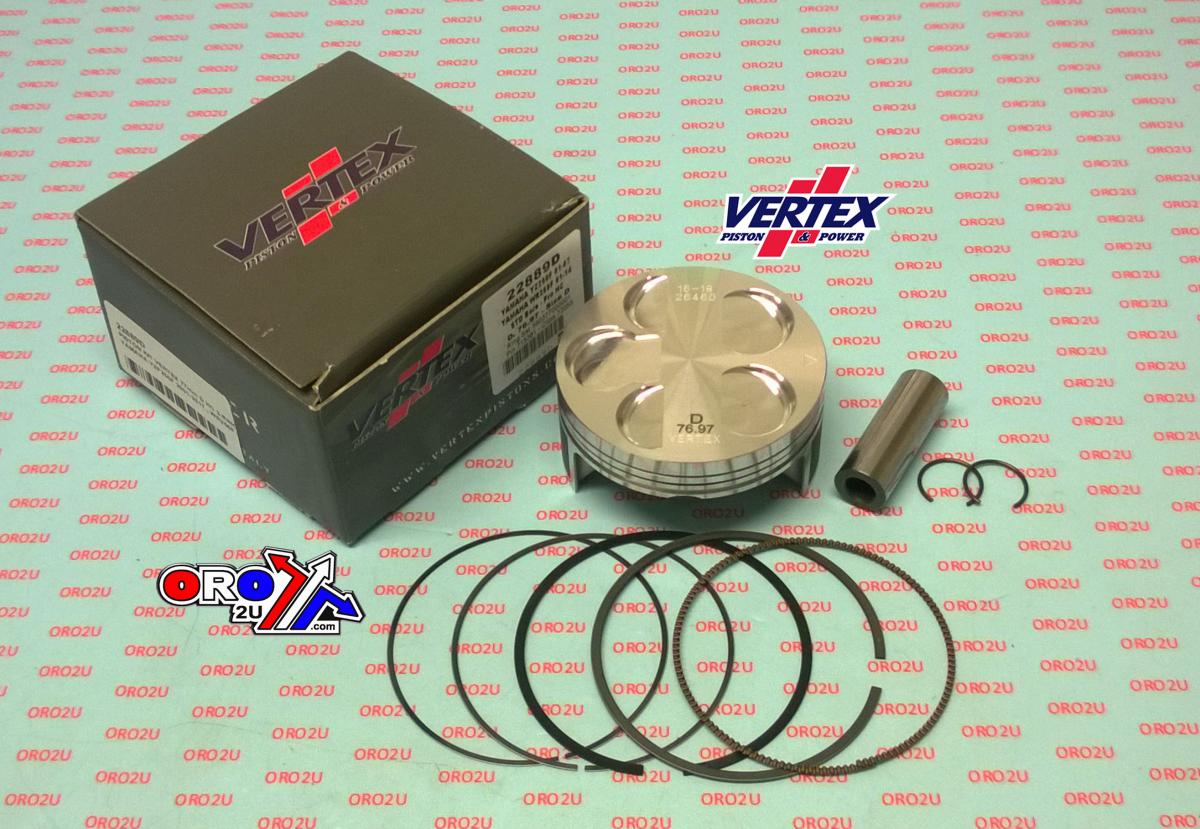 PISTON KIT VERTEX 77.0 C YAMAHA YZ/WR 250 01-14, VERTEX 22889C COMPR 13,5:1 FANTIC TF 250 ES