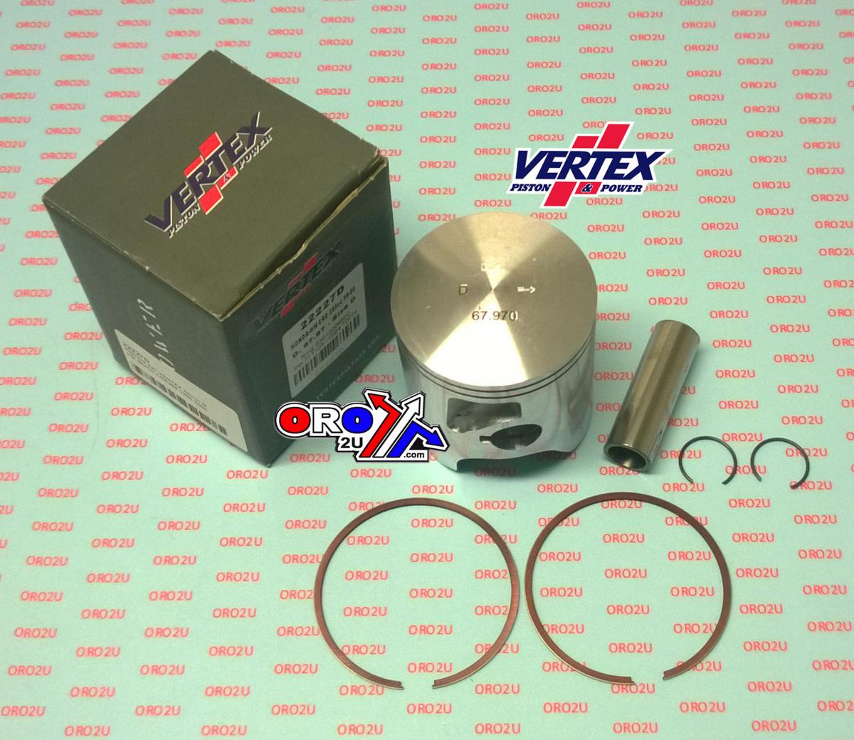 PISTON KIT VERTEX 68 D HM MOTO CRE260 89-00, VERTEX 22227D