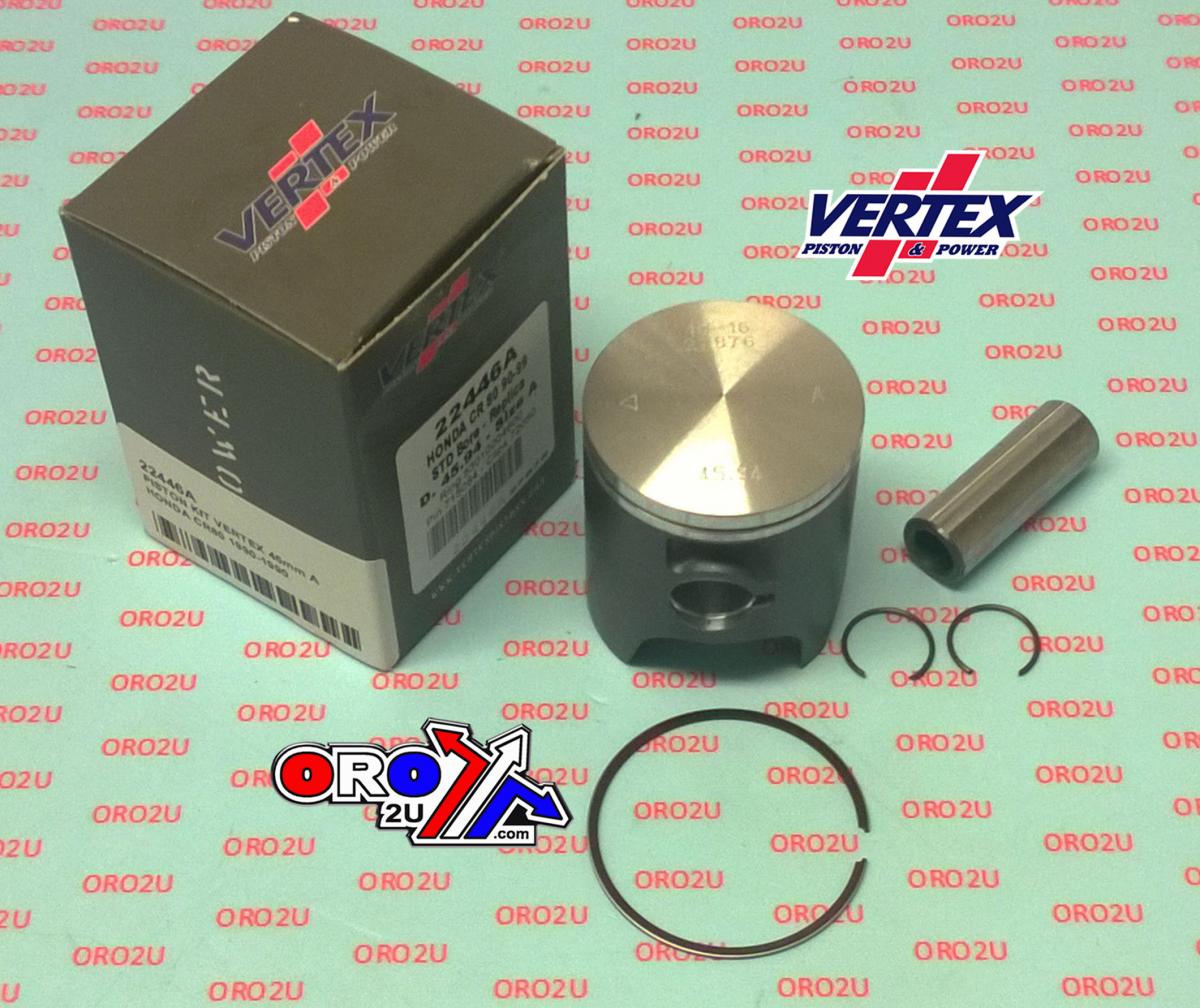 PISTON KIT VERTEX 46.0 B HONDA CR 80 86-02, VERTEX 22446B