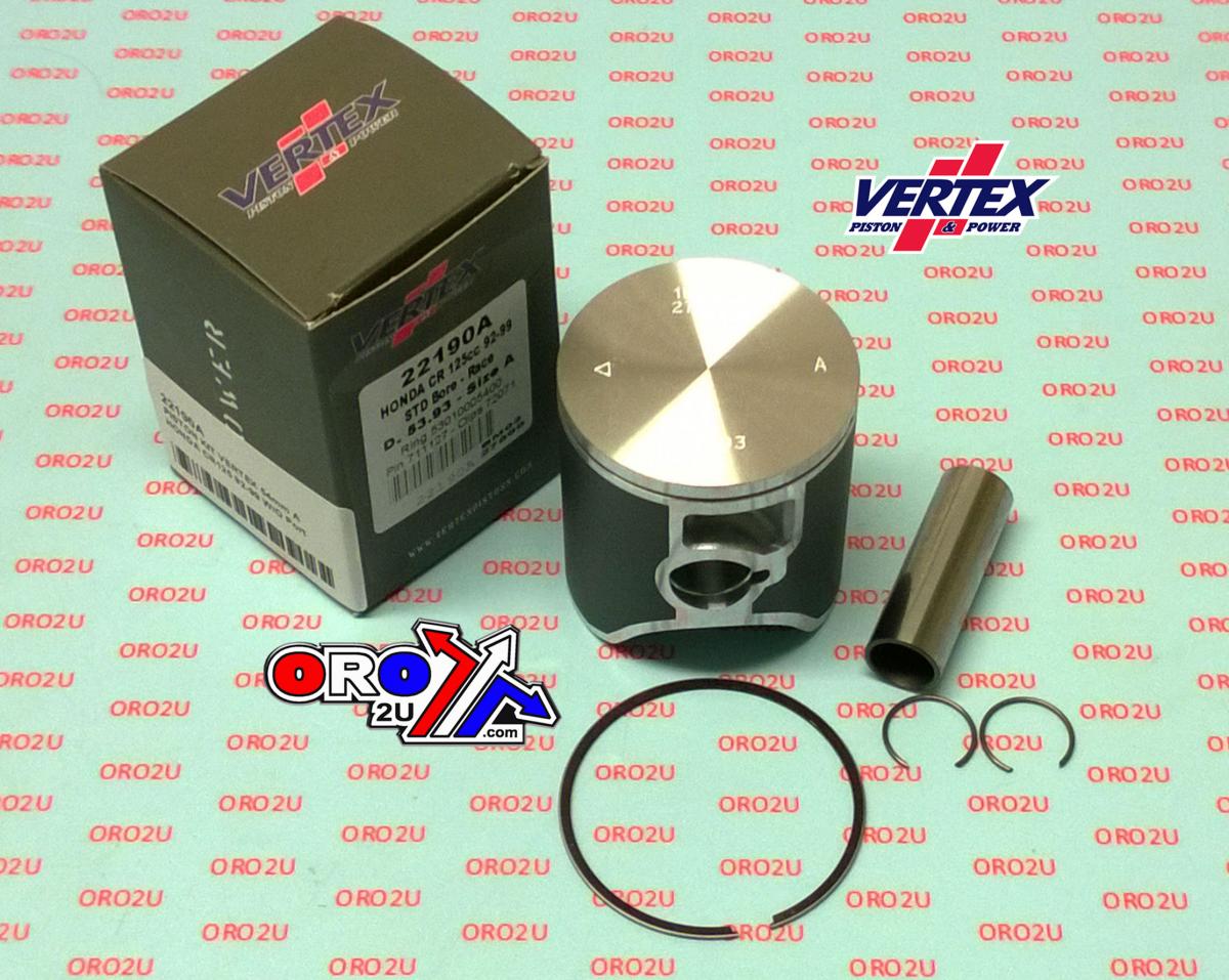 PISTON KIT VERTEX 54 A HONDA CR 125 92-99, VERTEX 22190A W/O PORT