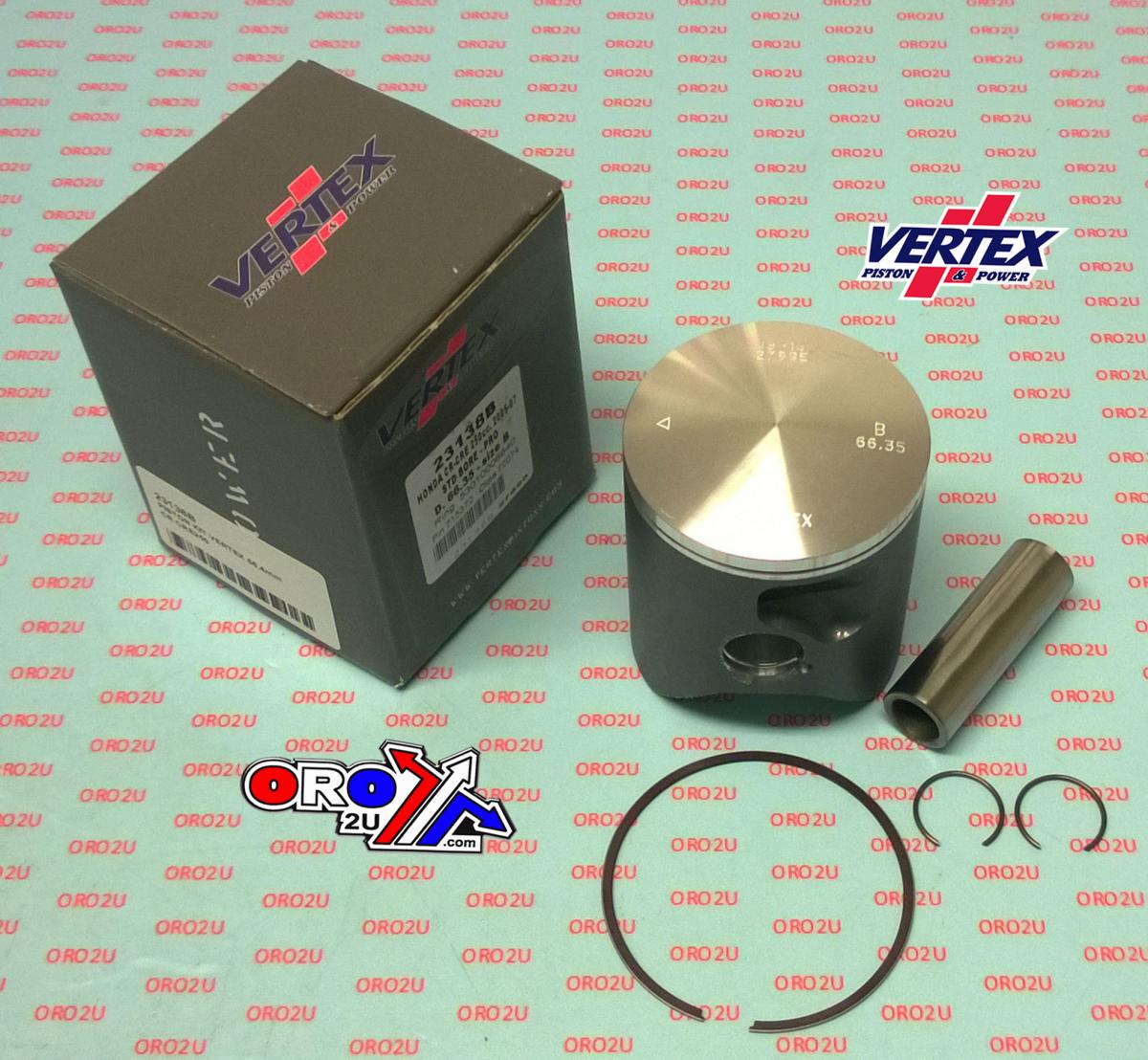 PISTON KIT VERTEX 66.4 B HONDA CR/CRE 250 05-07 PRO RACE, VERTEX 23138B