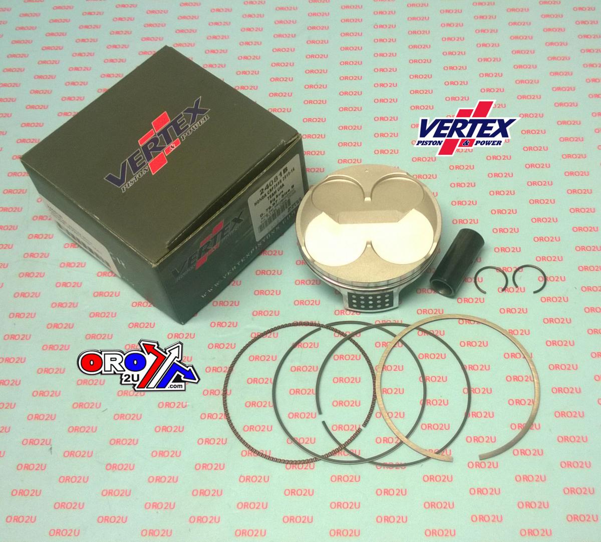 PISTON KIT VERTEX 80.0 A HONDA CRF 250 15-17, VERTEX 24081A OS+3:20 BIG BORE US-PRO COMPR 14,6:1