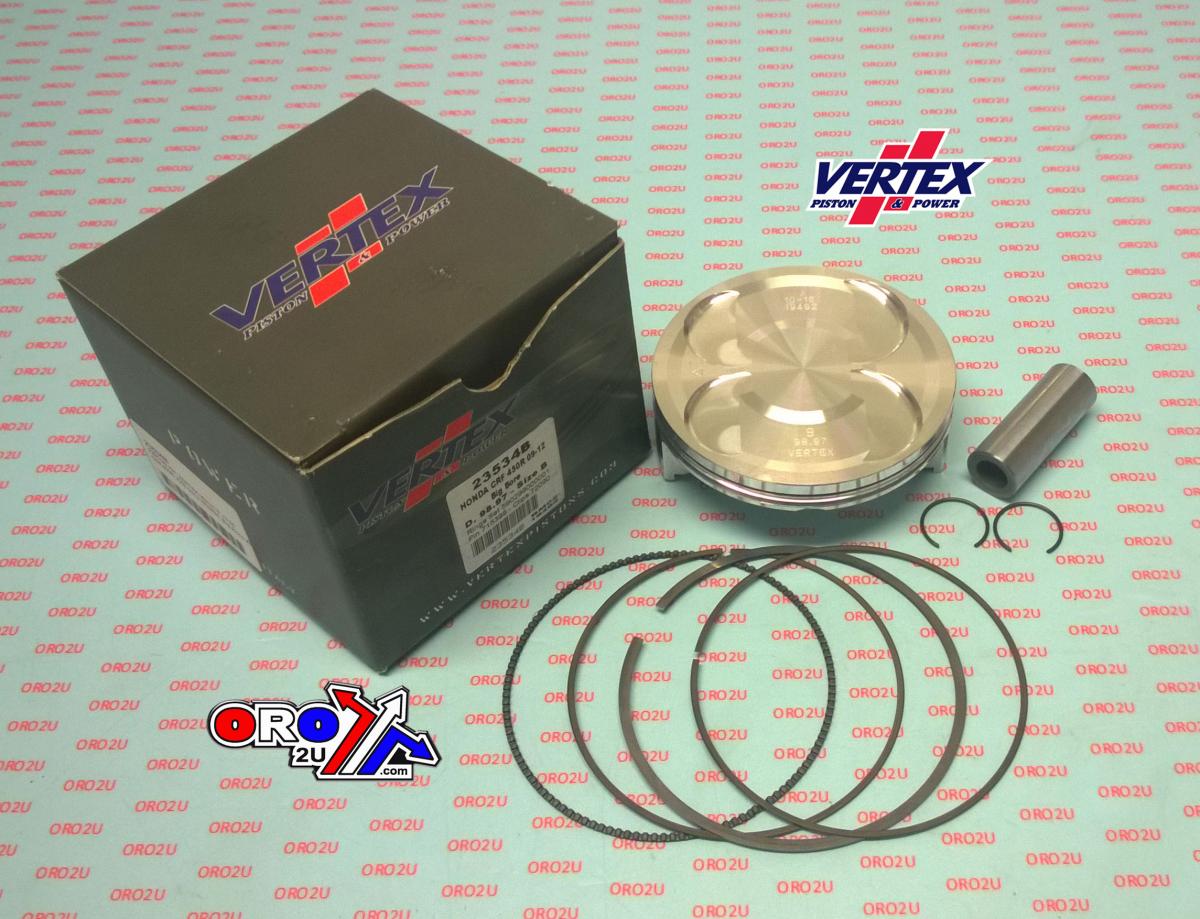 PISTON KIT VERTEX 99.0 C HONDA CRF 450 09-12, VERTEX 23534C OS +3.00 BIG BORE XL COMPR 12,0:1