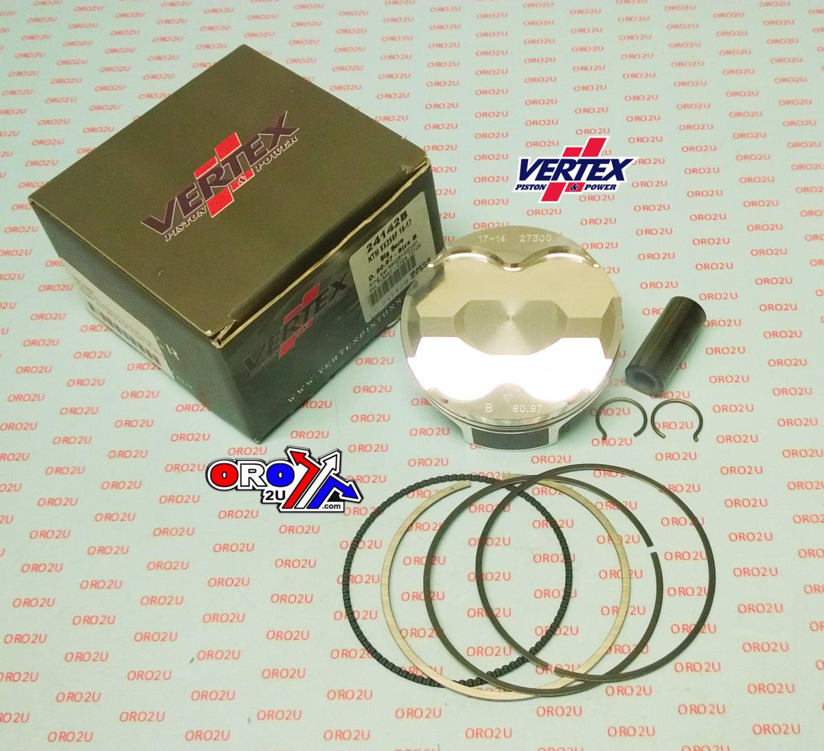 PISTON KIT VERTEX 81.0 C KTM SX 250 16-22, VERTEX 24142C OS+3:00 BIG BORE GAS GAS/HUSKY
