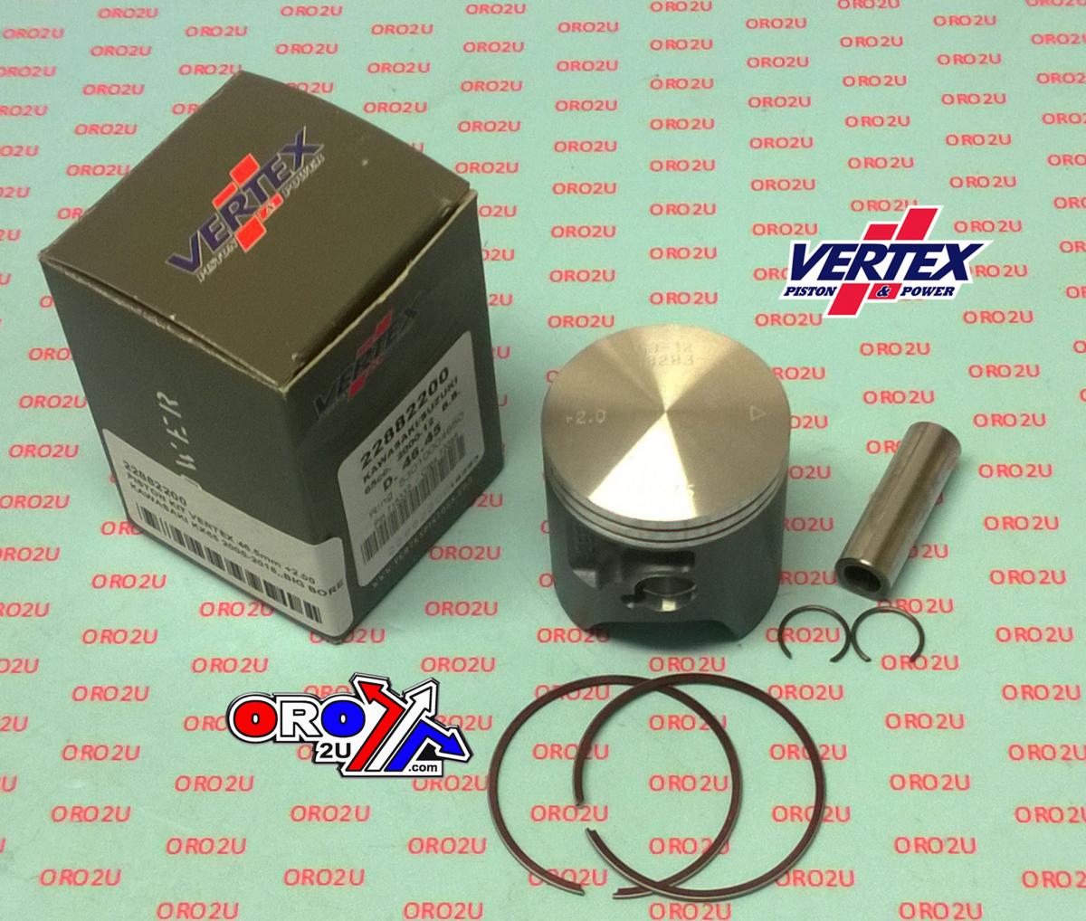 PISTON KIT VERTEX 46.5 KAWASAKI KX 65 00-22 BIG BORE, VERTEX 22882200 OS +2.00 SUZUKI RM 65 97-06