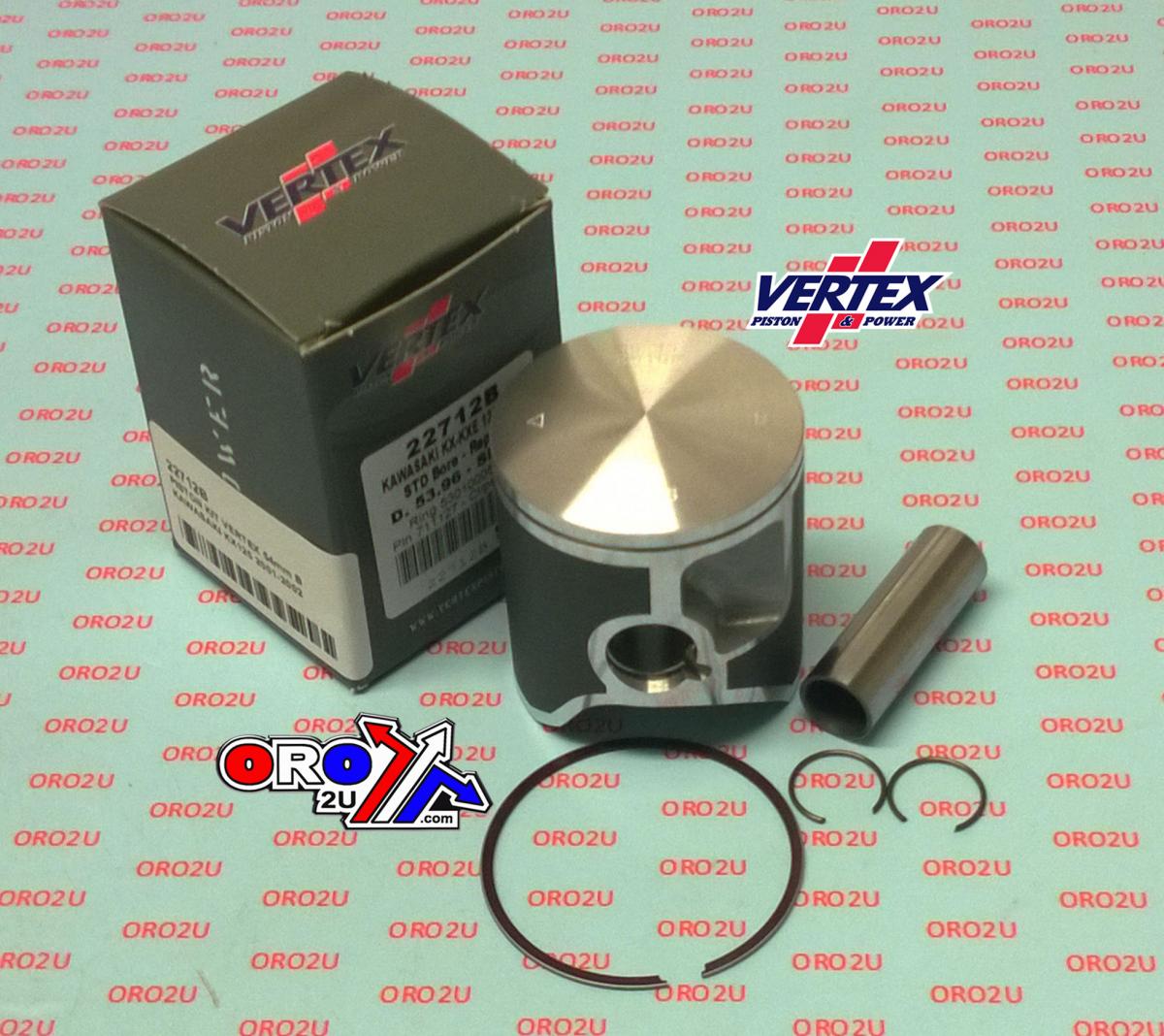 PISTON KIT VERTEX 54.0 D KAWASAKI KX 125 01-02, VERTEX 22712D
