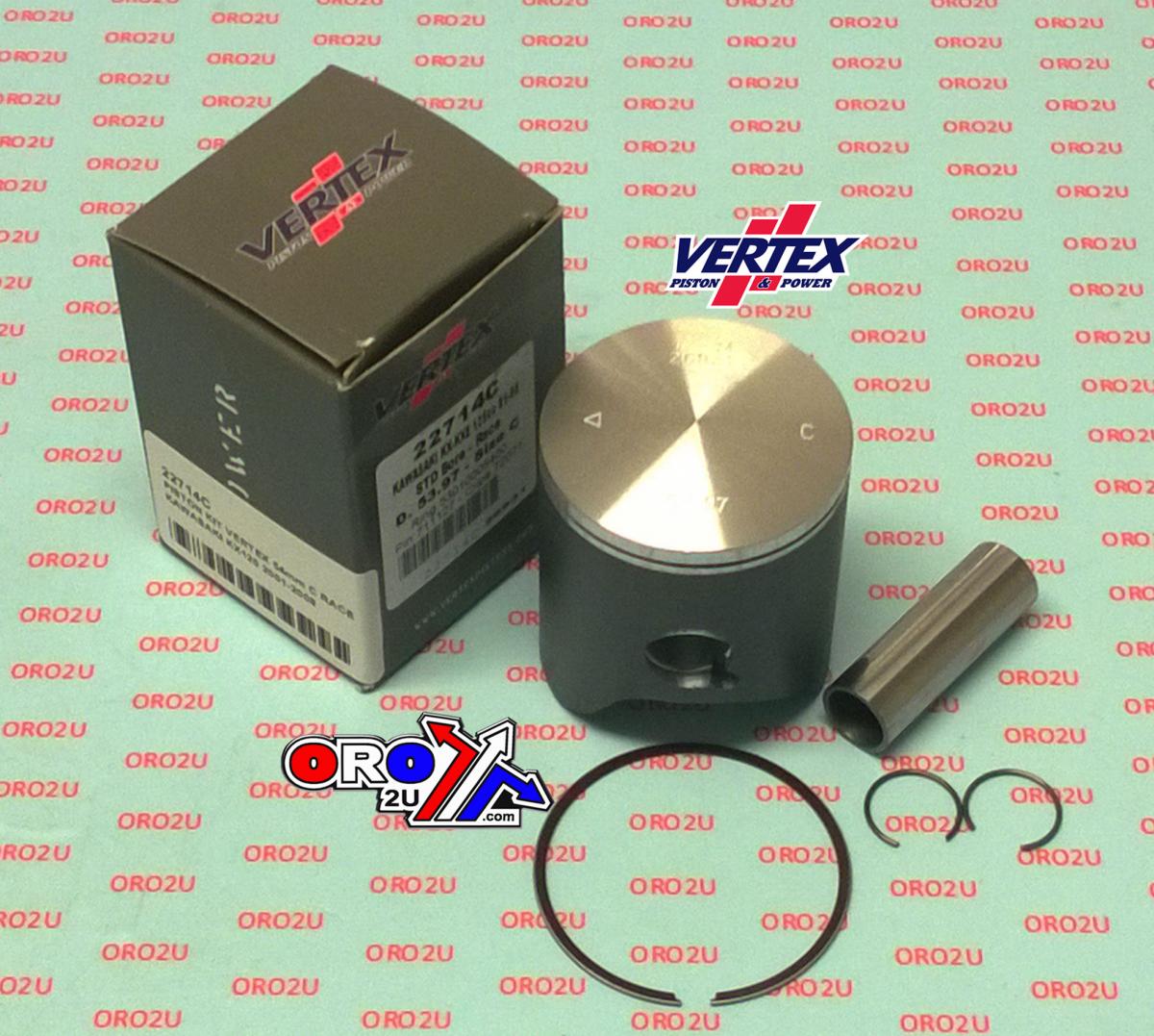 PISTON KIT VERTEX 54.0 D KAWASAKI KX 125 01-08 RACE, VERTEX 22714D