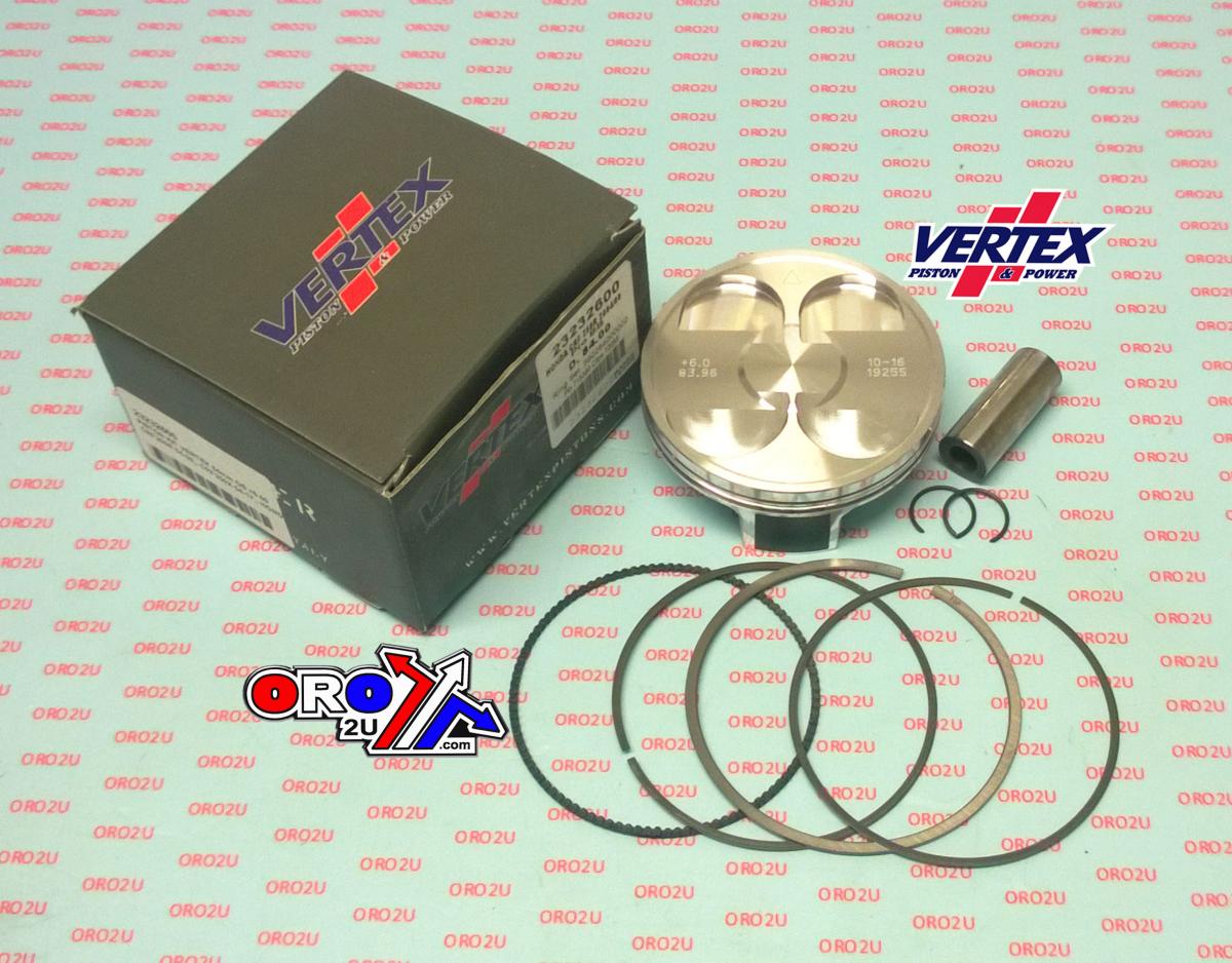 PISTON KIT VERTEX 84mm OS +7.00, KX250F 04-09 KAWASAKI, RMZ250 04-06 SUZUKI Big Bore Compr 12.6:1